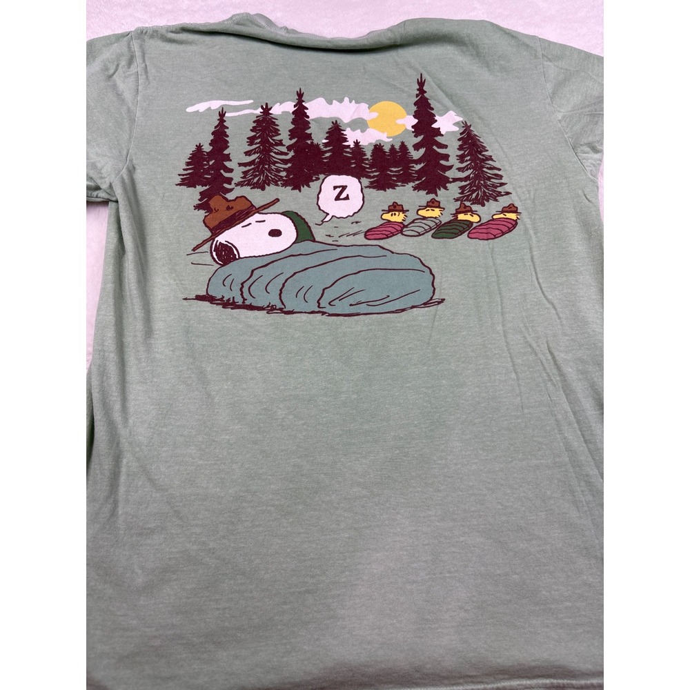 Parks Project Peanuts Snoopy Beagle Scouts Camping T-Shirt Sage Green Large